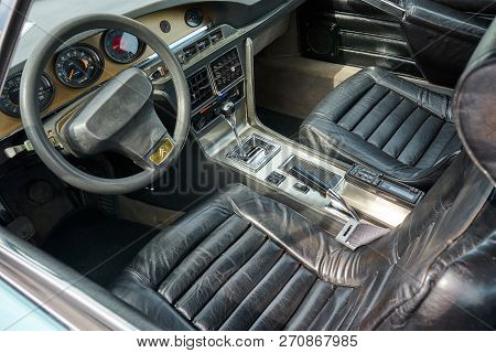 Houtaud/franche Comté/france/june 2018 : Interior Of A 1970s Citroen Dsm Parked At Oldtimer Car Rall