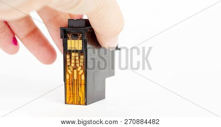 Printhead For Plotter In Female Dirty Hand