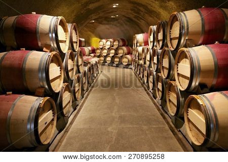 Under Ground Wine Cellar At Far Niente Winery