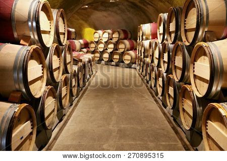 Under Ground Wine Cellar At Far Niente Winery