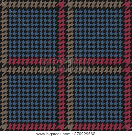 Check Fashion Seamless Pattern With Hounds Tooth