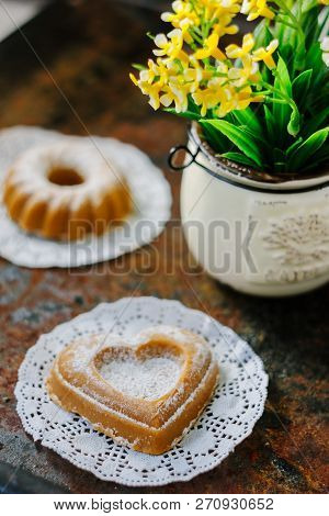 Sweet Vegetarian Coockie In Form Of Heart