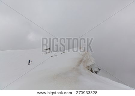The climb in minter mountains
