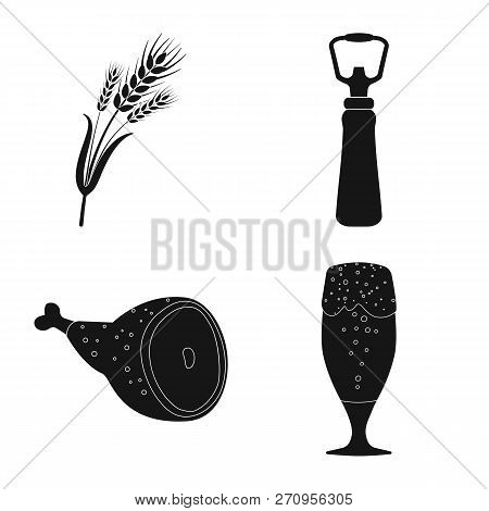 Vector Design Of Pub And Bar Sign. Set Of Pub And Interior Vector Icon For Stock.