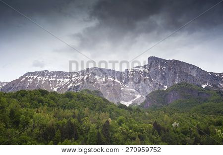 View Of The Scenic Krn Mountain In Slovenia