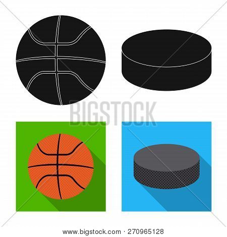 Vector Design Of Sport And Ball Sign. Set Of Sport And Athletic Vector Icon For Stock.