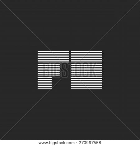 Initials Combination Fe Or Ef Monogram Logo, Wedding Invitation Emblem Mockup, Parallel Thin Lines S