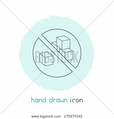 Sugar Free Icon Line Element. Vector Illustration Of Sugar Free Icon Line Isolated On Clean Backgrou