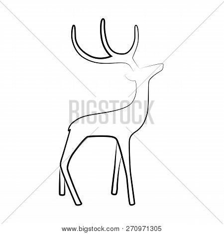 elk reindeer outline vector photo free trial bigstock