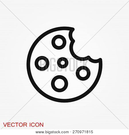 Cookie Icon. Biscuit Cookie Or Biscotti Vector Icon