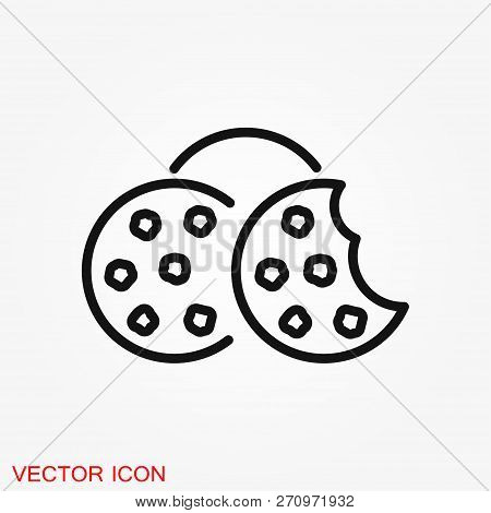 Cookie Icon. Biscuit Cookie Or Biscotti Vector Icon