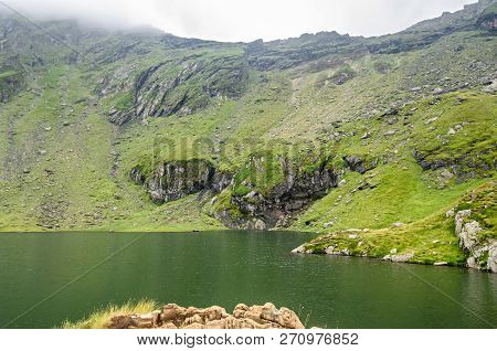 The Glacier Lake Called Balea (balea Lac) On The Transfagarasan Road From Fagaras Mountains
