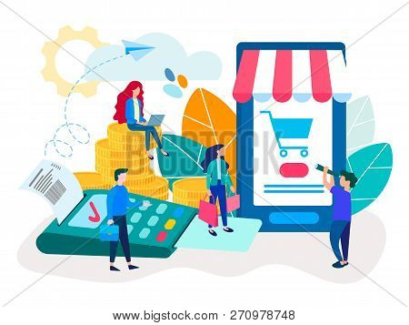 Payment Methods Such As Credit Card With Website, Nfc Technology, Mobile App, Atm And Terminal. Vect