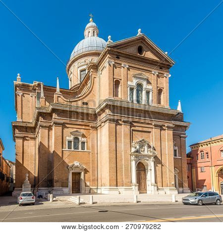 View At The Basilica Of Ghiara In The Streets Of Reggio Emilia In Italy