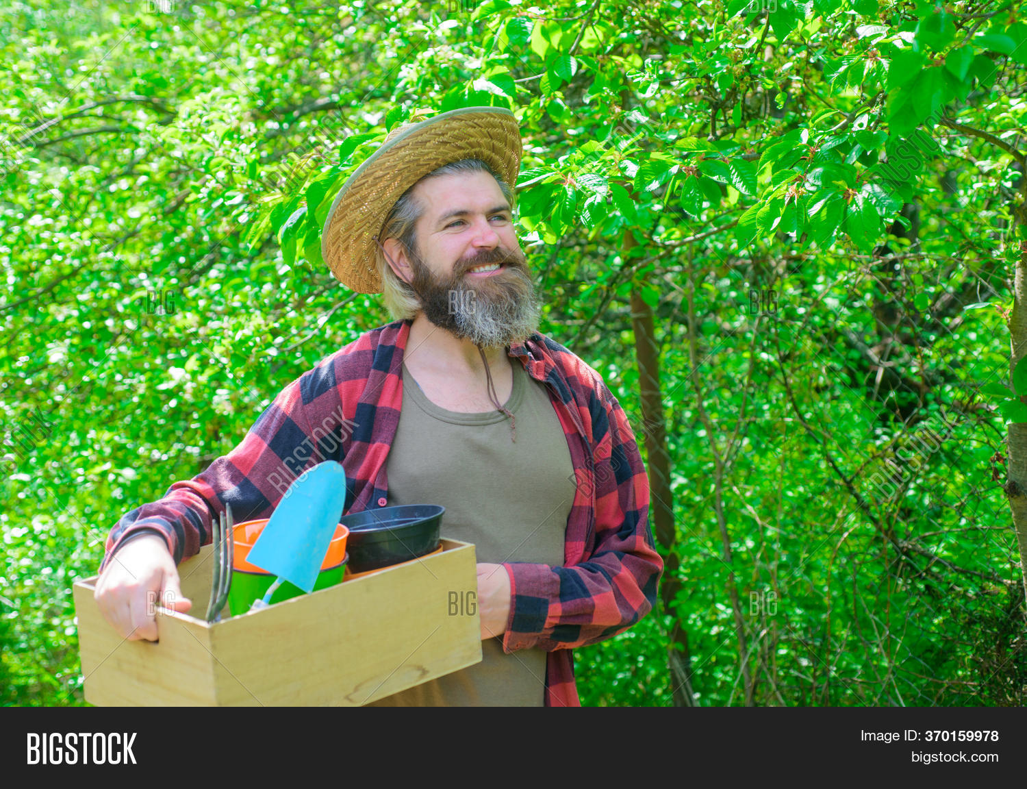 Bearded Man Gardening Image & Photo (Free Trial) Bigstock