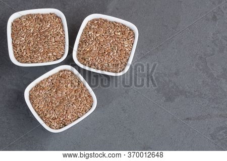 Linseed Organic Seeds - Linum Usitatissimum. Text Space