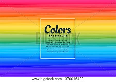 Abstract Rainbow Color Vibrant Lines Background Design