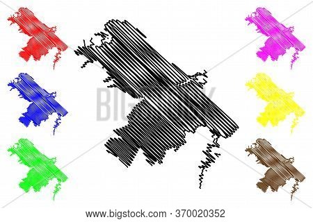 Pescara City (italian Republic, Italy, Abruzzo) Map Vector Illustration, Scribble Sketch City Of Pes