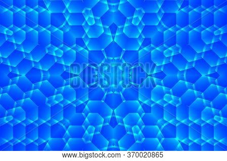 Abstract Polygonal Background With Glowing Geometric Shapes