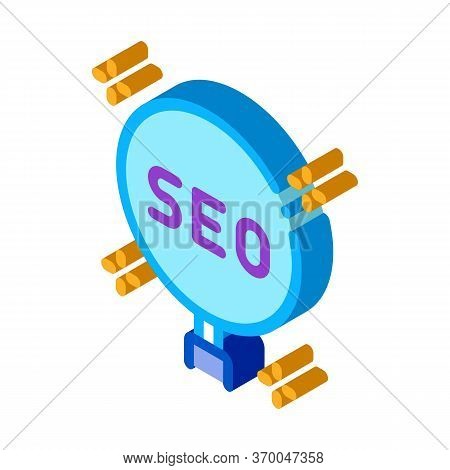 Learning Search Engine Optimization Icon Vector. Isometric Learning Search Engine Optimization Sign.