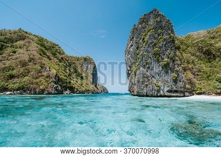Shimizu Island With Turquoise Blue Lagoon, Bacuit Archipelago, El Nido, Palawan, Philippines, Asia