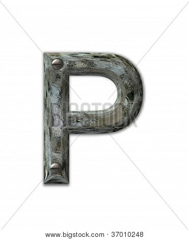 Alfabeto Metal Grunge P