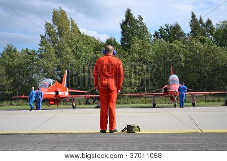 Red Arrows prima di iniziare