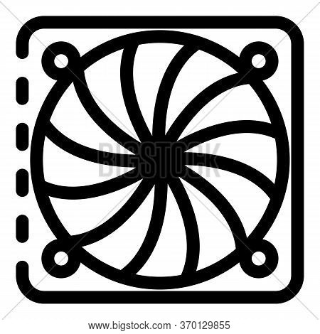 Ventilation Fan Under Cover Icon. Outline Ventilation Fan Under Cover Vector Icon For Web Design Iso
