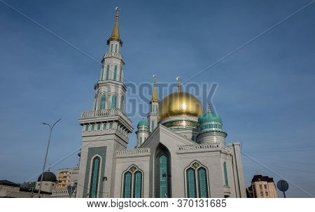 March 18, 2019, Moscow, Russia. Moscow Cathedral Mosque In Russian Capital..