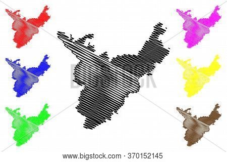 Prizren City (republic Of Kosovo) Map Vector Illustration, Scribble Sketch City Of Prizren Map