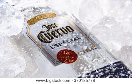 Bottles Of  Tequila Jose Cuervo In Crushed Ice