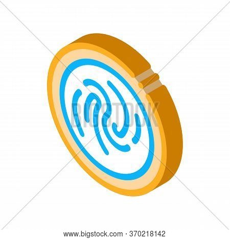 Spread Evenly Mayonnaise On Plate Icon Vector. Isometric Spread Evenly Mayonnaise On Plate Sign. Col