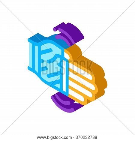 Hypothermia Of Hand Icon Vector. Isometric Hypothermia Of Hand Sign. Color Isolated Symbol Illustrat