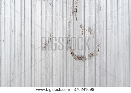 Texture Of Metal Door Surface Copy Space For Text Detail Steel White Paint