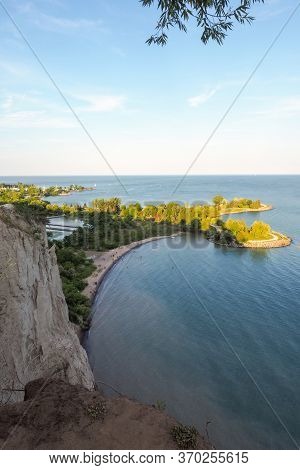 Scarborough Bluffs Beach On Shores Of Lake Ontario In Toronto Canada