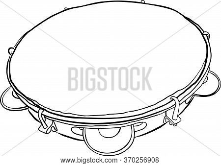 Brazilian Pandeiro Isolated Percussion Instrument Vector Illustration