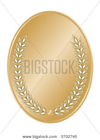 Stemma ovale oro o placca