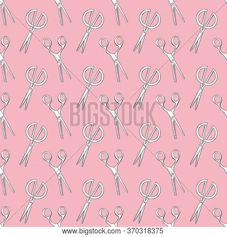 Scissors. Hairdresser's Scisors. Seamless Vector Pattern (background).