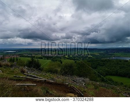 A View Over The Central Fife Landscape And Lochore Meadows From The Slopes Of Benarty Hill.