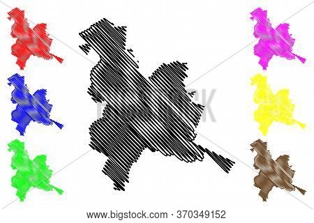 Reims City (french Republic, France) Map Vector Illustration, Scribble Sketch City Of Rheims Map