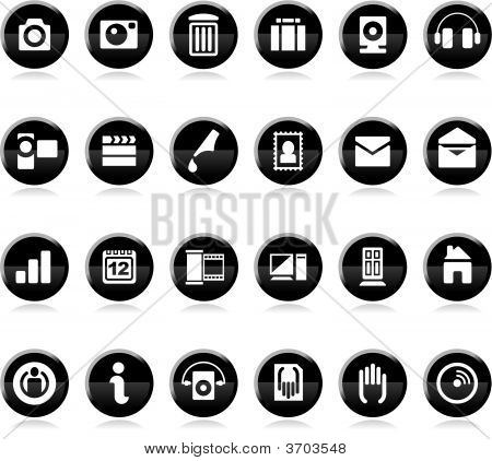 Vector Illustration Of A Set Of Various Icons And Symbols