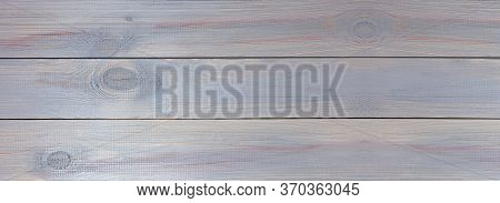 Wooden Background Made Of Boards Painted With Gray Paint. Natural Wood Texture. Banner.