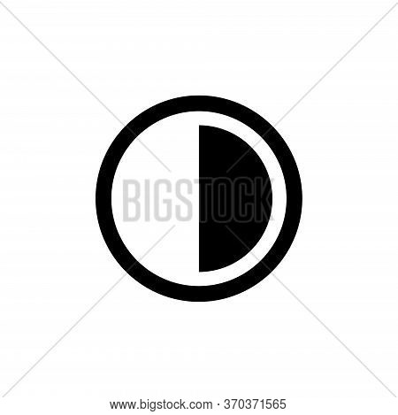 Lunar Eclipse, Sun And Moon, Astrology. Flat Vector Icon Illustration. Simple Black Symbol On White 