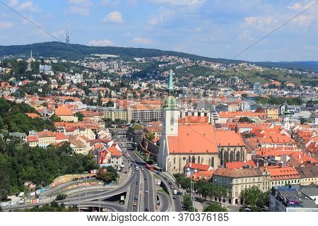 Bratislava, Slovakia - August 9, 2012: Cityscape Of Bratislava, Slovakia. Bratislava Is The Most Pop