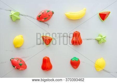 Fruit Mosaic With Natural Lighting On They Table