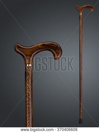 Walking Sticks And Crutches. High Quality Photo