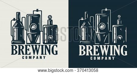 Emblem Of Brewing Company Or Beer Crafting