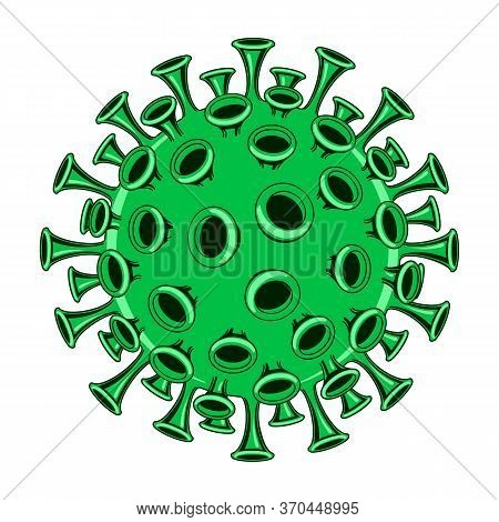 Coronavirus (covid-19) On White Background. Vector Illustration.
