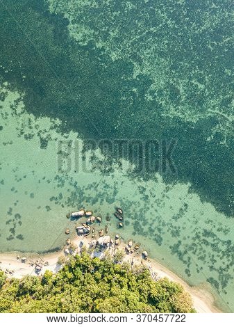 Aerial Top View Of Ao Nai Wok On Phangan Island, Thailand