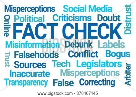 Fact Check Word Cloud on White Background